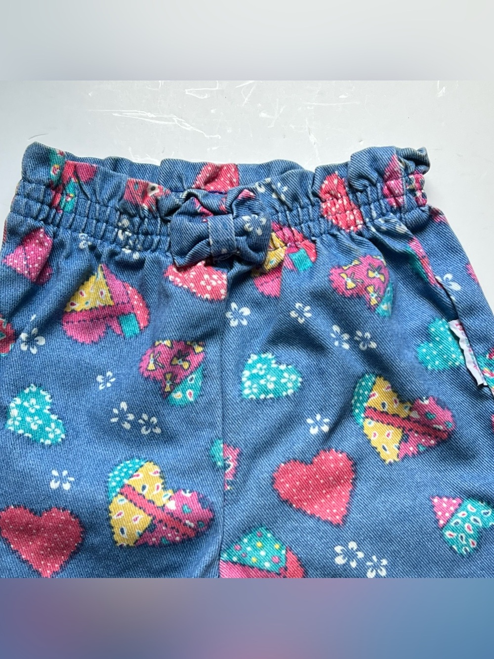 Vintage HEALTHTEX Patchwork Heart Jean Jogger Pants 3T - Picture 2 of 11